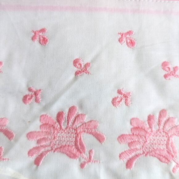 Vintage Stevens One Fine Combed Percale Delta Finish 72x108 Twin Bed Sheet NOS - Picture 5 of 5